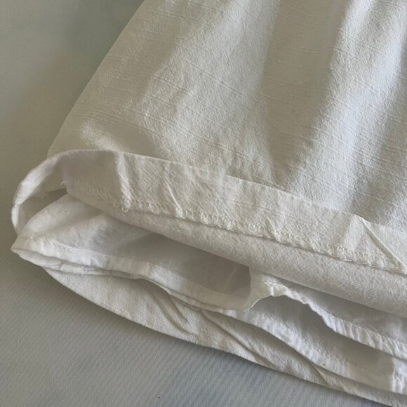 Louna Cotton Lace Up Milkmaid Style Cream Short Sleeve A-Line Mini Dress - Picture 4 of 8